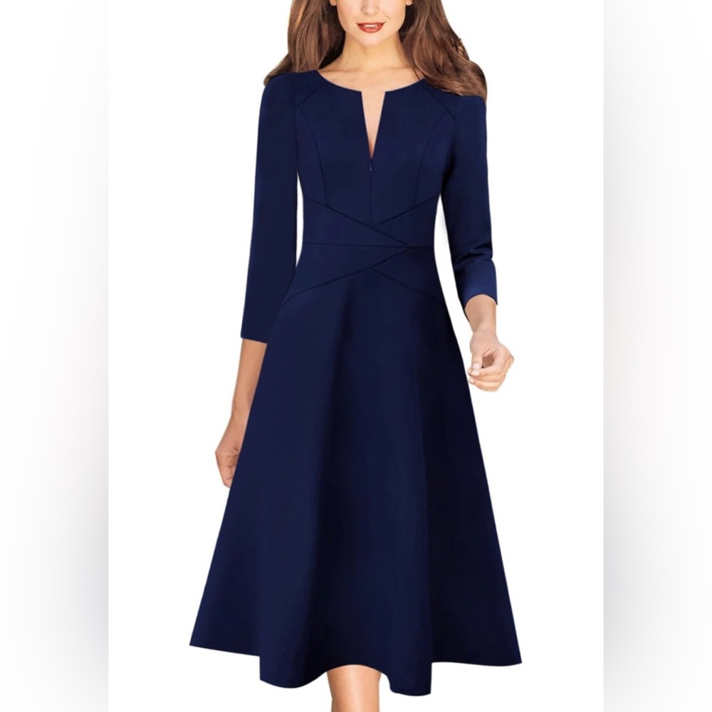 NWT VFSHOW 3/4 Sleeve A-line Dress Size Small